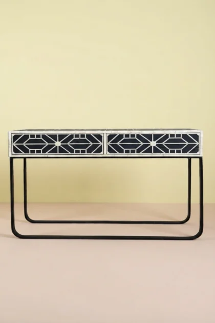 FUSION Curvy Geometric Bone Inlay Desk Black, buy fusion curvy geometric bone, luxury fusion curvy geometric bone, handcrafted fusion curvy geometric bone, handmade fusion curvy geometric bone, fusionfusion-curvy-geometric-bone-inlay-desk-black-black-furniture-bone-inlay-furniture-desk-geometric-design-geometric-pattern-handmade-bone-inlay-home-office-01.webp
