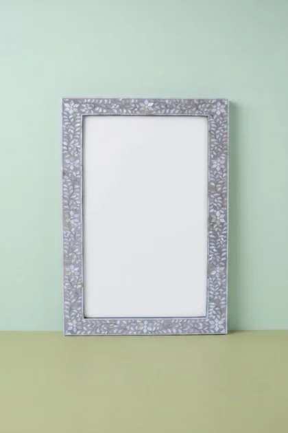 Grey Mother Of Pearl Inlay Mirror Floral, buy grey mother pearl inlay, luxury grey mother pearl inlay, handcrafted grey mother pearl inlay, handmade grey mother pearl inlay, grey mother pearl giftgrey-mother-of-pearl-inlay-mirror-floral-decorative-mirror-floral-design-floral-pattern-flower-motif-grey-furniture-mop-inlay-furniture-mother-of-pearl-inlay-wall-mirro-01.webp