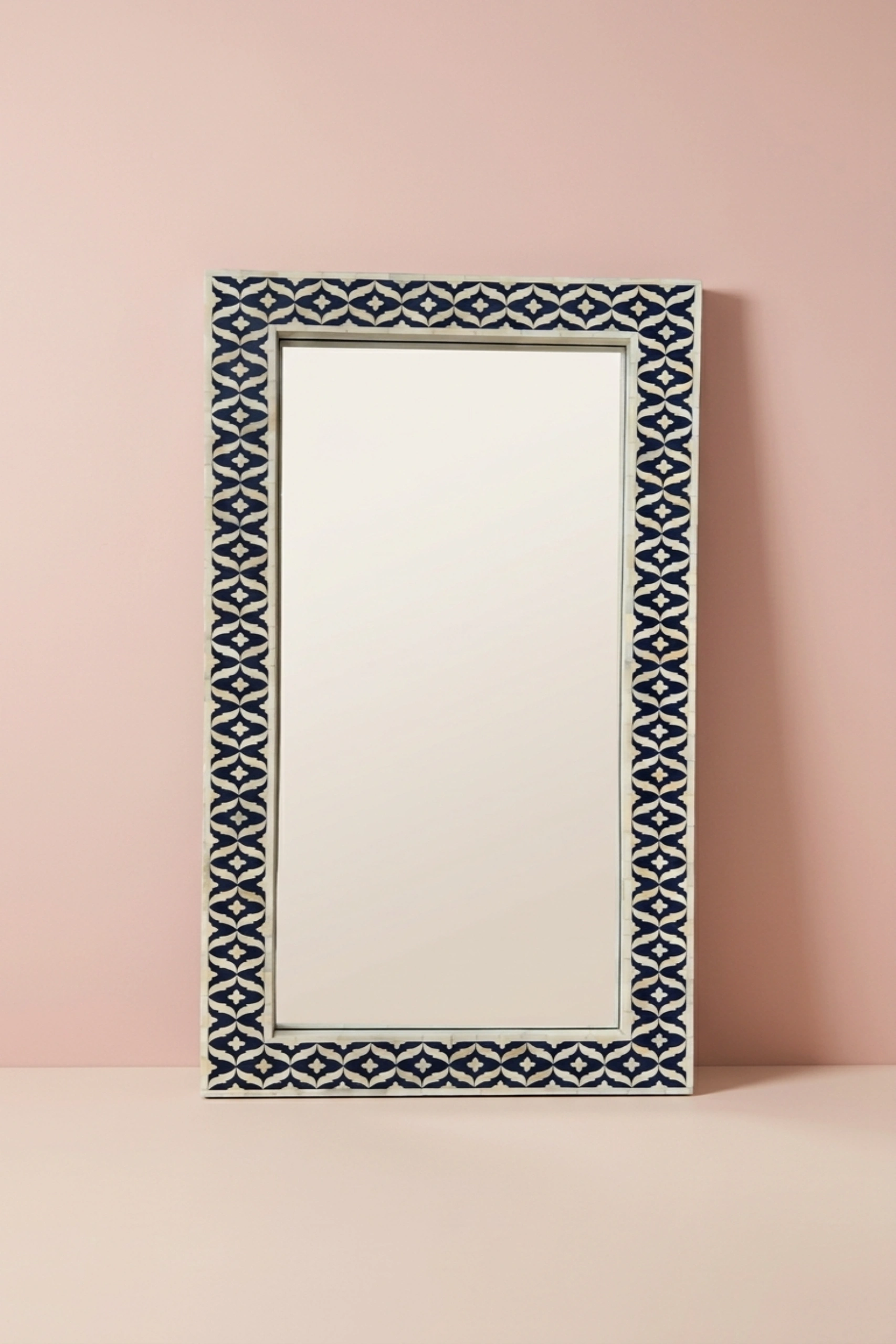Maya Bone Inlay Floor Mirror Navy Blue, buy maya bone inlay floor, luxury maya bone inlay floor, handcrafted maya bone inlay floor, handmade maya bone inlay floor, maya bone inlay floor online, mayamaya-bone-inlay-floor-mirror-navy-blue-blue-furniture-bone-inlay-furniture-decorative-mirror-handmade-bone-inlay-wall-mirror-01.webp
