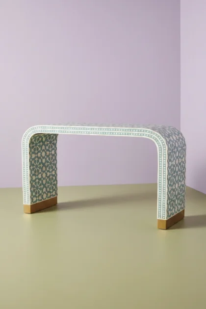 Moroccan Inlay Waterfall Console Table Green, buy moroccan inlay waterfall console, luxury moroccan inlay waterfall console, handcrafted moroccan inlay waterfall console, moroccan inlay waterfall giftmoroccan-inlay-waterfall-console-table-green-console-table-entryway-table-furniture-table-green-furniture-moroccan-design-waterfall-design-waterfall-patte-01.webp