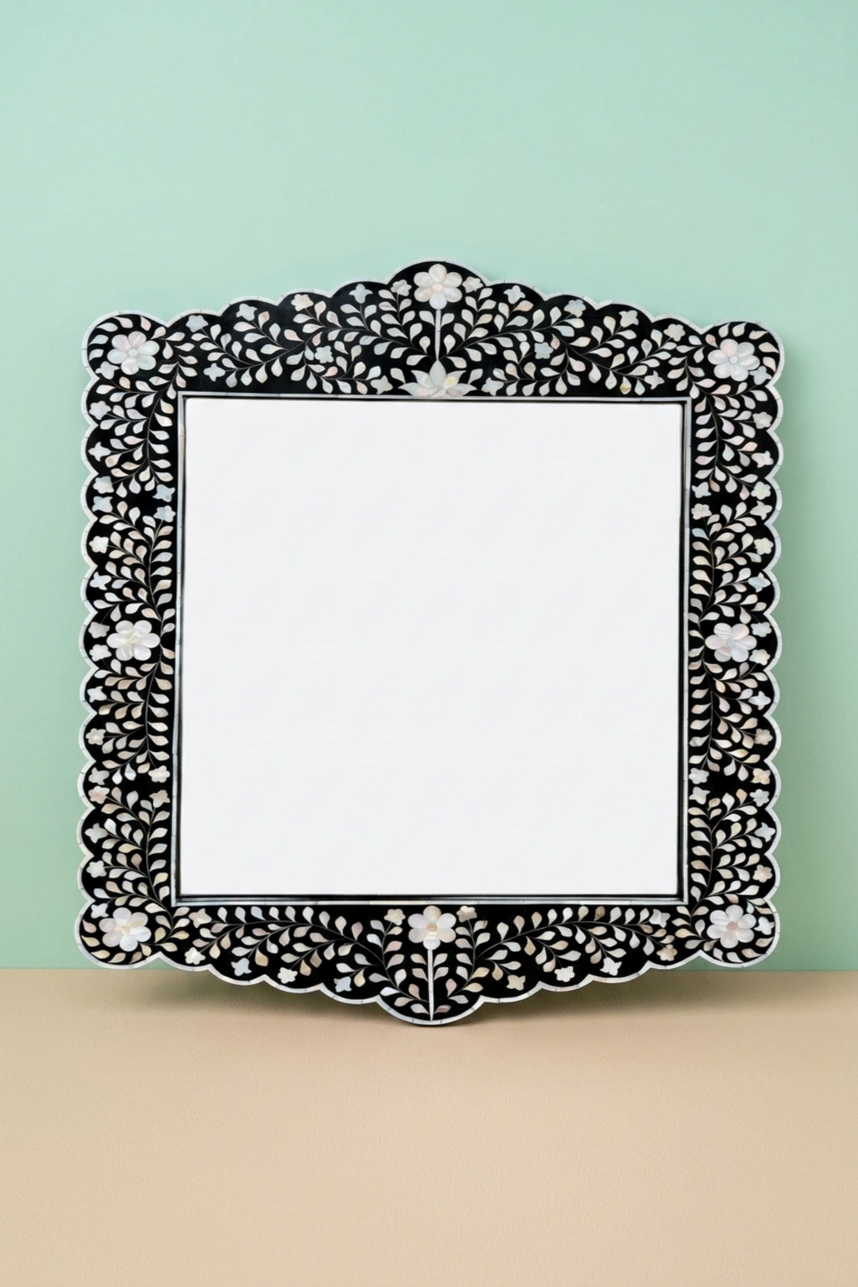 Mother Of Pearl Inlay Scalloped Mirror Black, buy mother pearl inlay scalloped, luxury mother pearl inlay scalloped, handcrafted mother pearl inlay scalloped, handmade mother pearl inlay scallopedmother-of-pearl-inlay-scalloped-mirror-black-black-furniture-decorative-mirror-mop-inlay-furniture-mother-of-pearl-inlay-wall-mirror-01.webp
