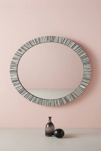 Nala Bone Inlay Striped Round Mirror Grey, buy nala bone inlay striped, luxury nala bone inlay striped, handcrafted nala bone inlay striped, handmade nala bone inlay striped, nala bone inlay giftnala-bone-inlay-striped-round-mirror-grey-bone-inlay-furniture-decorative-mirror-grey-furniture-handmade-bone-inlay-wall-mirror-01.webp