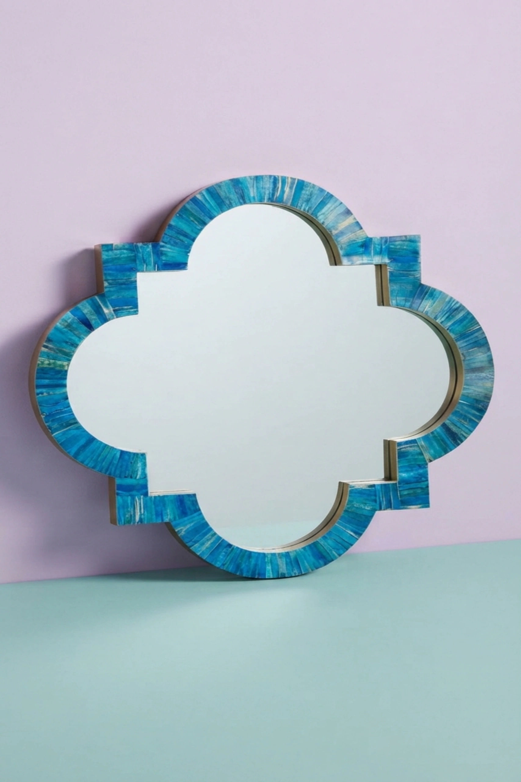 Quatrefoil Colored Bone Inlay Mirror Ocean Blue, buy quatrefoil colored bone inlay, luxury quatrefoil colored bone inlay, handcrafted quatrefoil colored bone inlay, quatrefoil colored bone inlay indiaquatrefoil-colored-bone-inlay-mirror-ocean-blue-blue-furniture-bone-inlay-furniture-decorative-mirror-handmade-bone-inlay-wall-mirror-01.webp