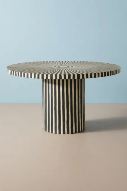Rue Bone Inlay Stripe Dining Table Black, buy rue bone inlay stripe, luxury rue bone inlay stripe, handcrafted rue bone inlay stripe, handmade rue bone inlay stripe, rue bone inlay stripe online, ruerue-bone-inlay-stripe-dining-table-black-black-furniture-bone-inlay-furniture-dining-room-furniture-dining-table-furniture-table-handmade-bone-inl-01.webp