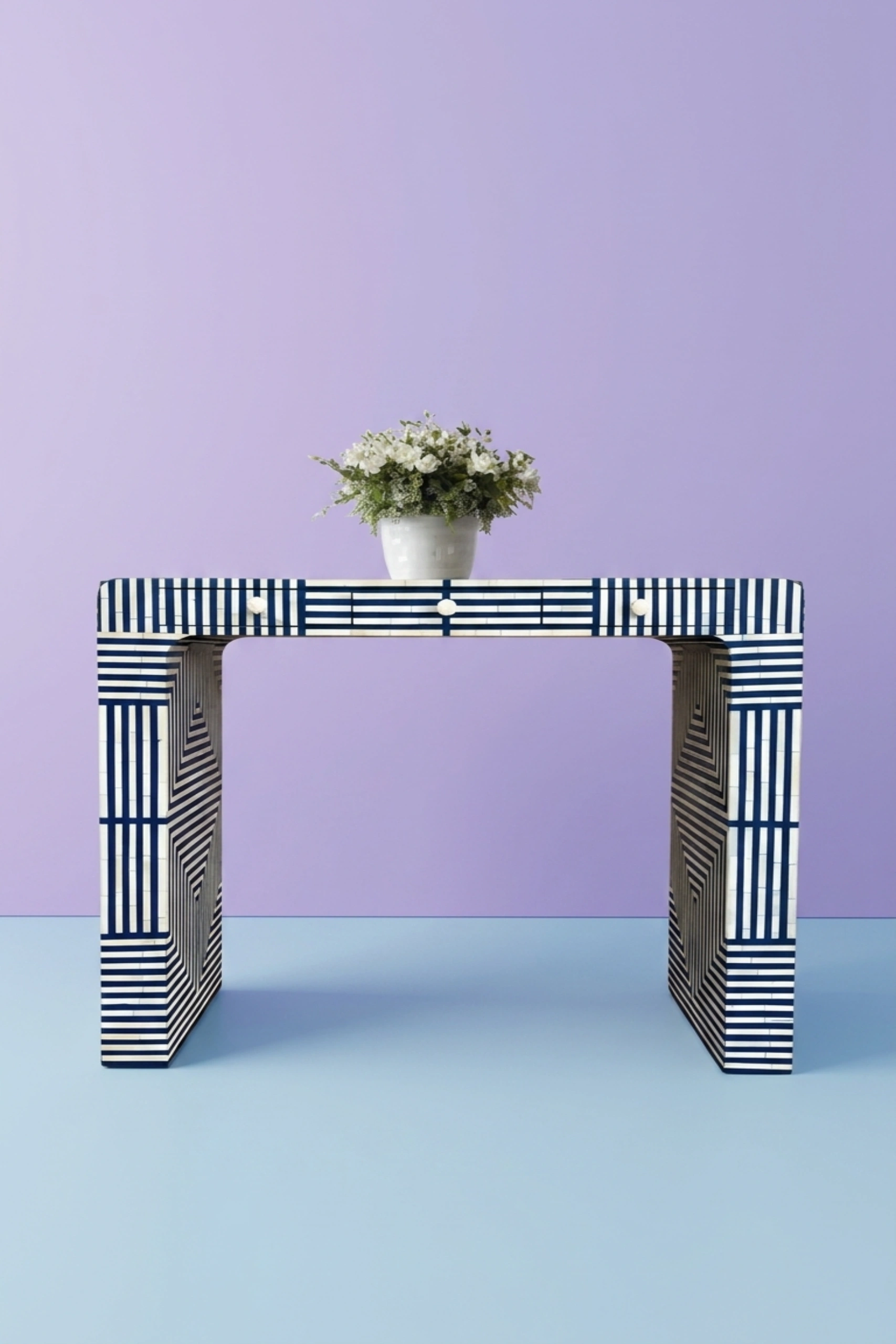Savi Stripe Bone Inlay Console Blue, buy savi stripe bone inlay, luxury savi stripe bone inlay, handcrafted savi stripe bone inlay, handmade savi stripe bone inlay, savi stripe bone inlay online, savisavi-stripe-bone-inlay-console-blue-blue-furniture-bone-inlay-furniture-console-table-entryway-table-handmade-bone-inlay-striped-design-stripe-pattern-01.webp