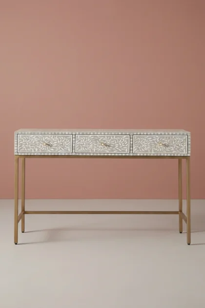 Scroll Vine Bone Inlay Console Table Grey, buy scroll vine bone inlay, luxury scroll vine bone inlay, handcrafted scroll vine bone inlay, handmade scroll vine bone inlay, scroll vine bone inlay onlinescroll-vine-bone-inlay-console-table-grey-bone-inlay-furniture-console-table-entryway-table-furniture-table-grey-furniture-handmade-bone-inlay-vine-pattern-01.webp