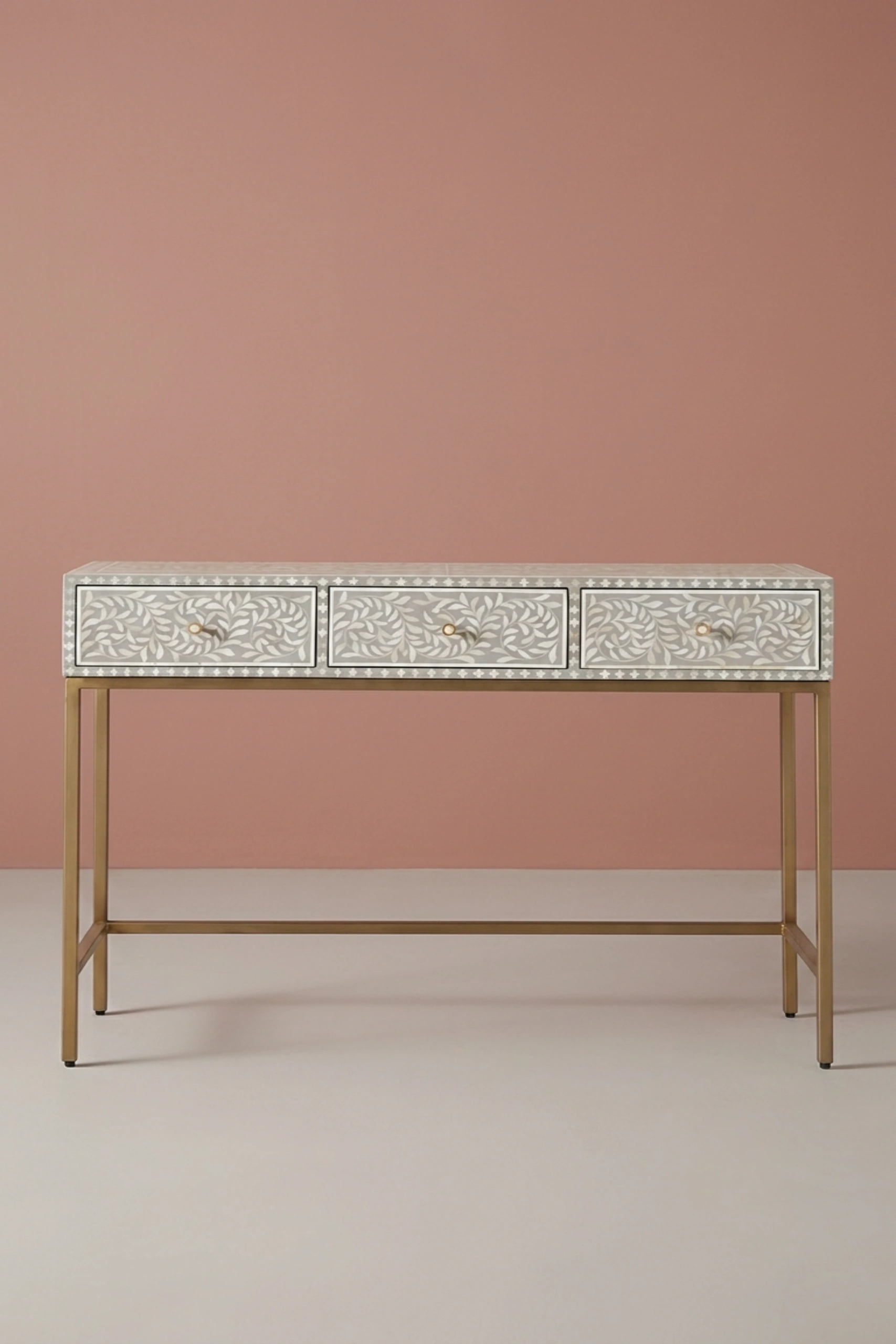 Scroll Vine Bone Inlay Console Table Grey, buy scroll vine bone inlay, luxury scroll vine bone inlay, handcrafted scroll vine bone inlay, handmade scroll vine bone inlay, scroll vine bone inlay onlinescroll-vine-bone-inlay-console-table-grey-bone-inlay-furniture-console-table-entryway-table-furniture-table-grey-furniture-handmade-bone-inlay-vine-pattern-01.webp