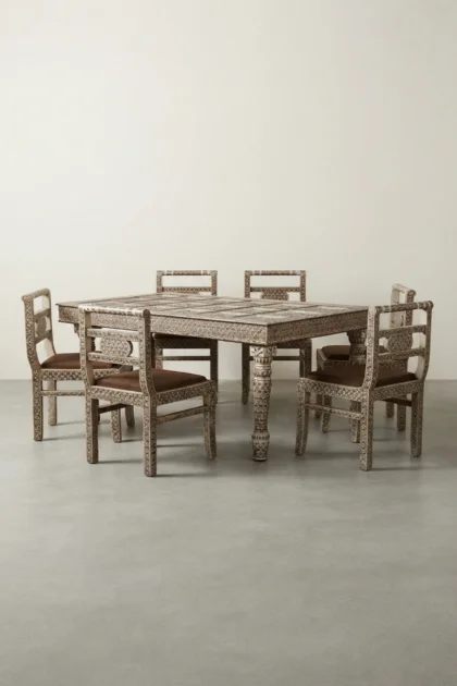 Sophie Hand Painted Bone Inlay 6 Seater Dining Table Set, buy sophie hand painted bone, luxury sophie hand painted bone, handcrafted sophie hand painted bone, handmade sophie hand painted bone, sophiesophie-hand-painted-bone-inlay-6-seater-dining-table-set-bone-inlay-furniture-dining-room-furniture-dining-table-furniture-table-h-01.webp