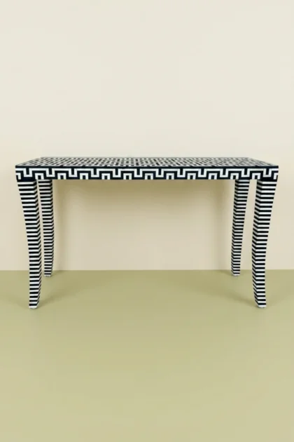 Tic Tac Bone Inlay Console Black, buy tic tac bone inlay, luxury tic tac bone inlay, handcrafted tic tac bone inlay, handmade tic tac bone inlay, tic tac bone inlay online, tic tac bone inlay indiatic-tac-bone-inlay-console-black-black-furniture-bone-inlay-furniture-console-table-entryway-table-handmade-bone-inlay-01.webp