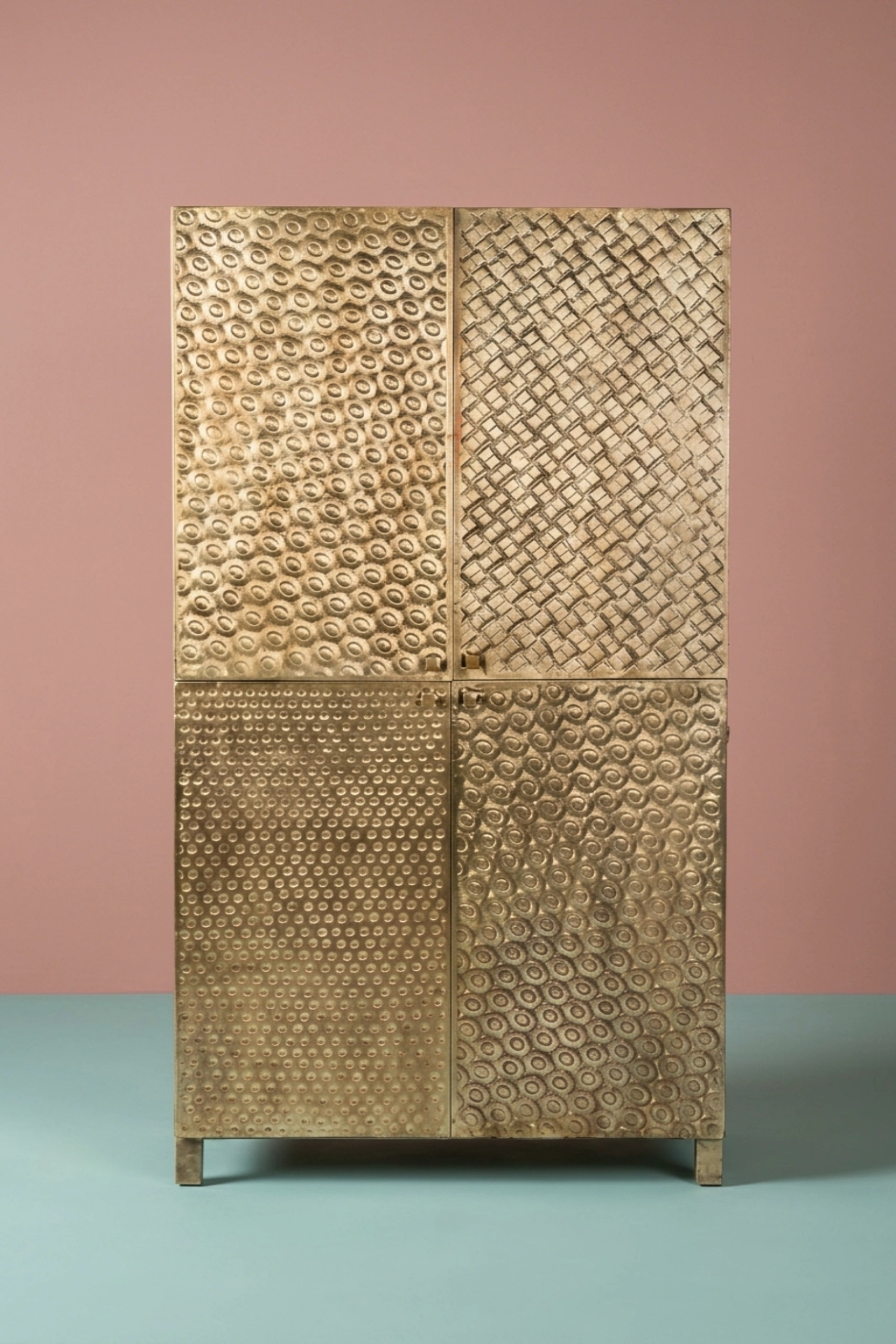 Elio_Brass_Embossed_4_Door_Cupboard_image_03_side_profile_luxury_storage_wardrobe_armoire_cupboard_handcrafted_bedroom_living_room_artisan_premium_interior_furniture.webp