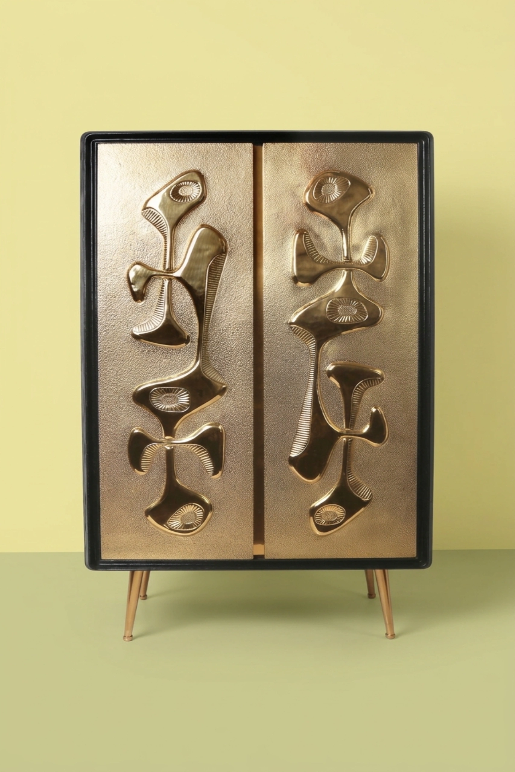 Music Brass Armoire, buy music brass armoire, luxury music brass armoire, handcrafted music brass armoire, handmade music brass armoire, music brass armoire online, music brass armoire india, musicMusic_Brass_Armoire_image_01_front_view_luxury_storage_wardrobe_armoire_cupboard_handcrafted_bedroom_living_room_artisan_premium_interior_furniture.webp