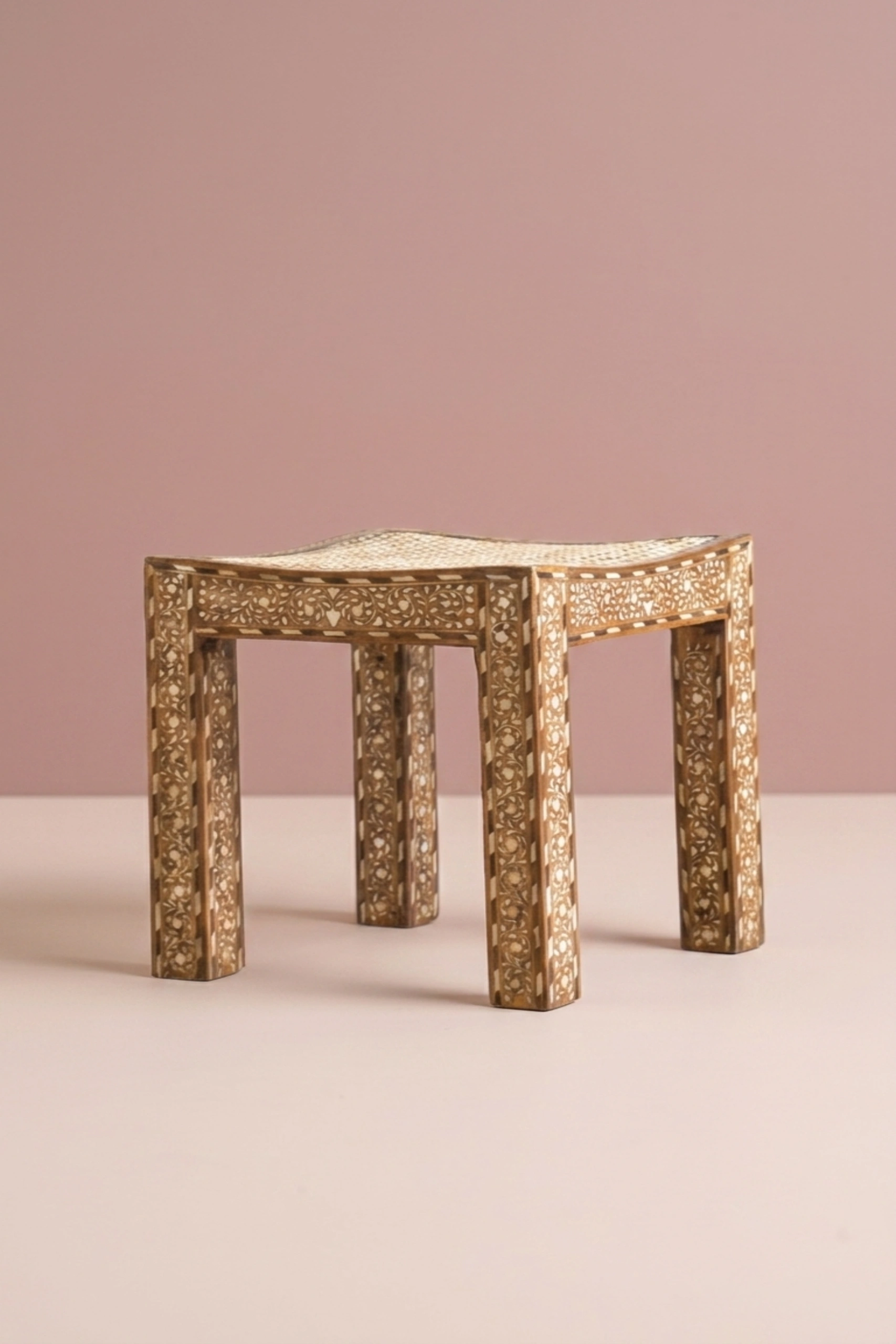 Alivia Teakwood Bone Inlay Cane Stool Natural, buy alivia teakwood bone inlay, luxury alivia teakwood bone inlay, handcrafted alivia teakwood bone inlay, handmade alivia teakwood bone inlay, bone canealivia-teakwood-bone-inlay-cane-stool-natural-accent-stool-bone-inlay-furniture-cane-furniture-handmade-bone-inlay-natural-wood-finish-stool-01.webp