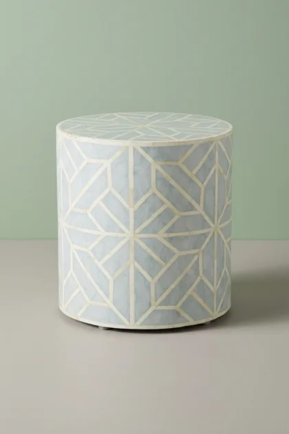 Amelia Bone Inlay Geometric Side Table Sky Blue, buy amelia bone inlay geometric, luxury amelia bone inlay geometric, handcrafted amelia bone inlay geometric, handmade amelia bone inlay geometric, skyamelia-bone-inlay-geometric-side-table-sky-blue-blue-furniture-bone-inlay-furniture-furniture-table-geometric-design-geometric-pattern-handmade-bone-inlay-01.webp