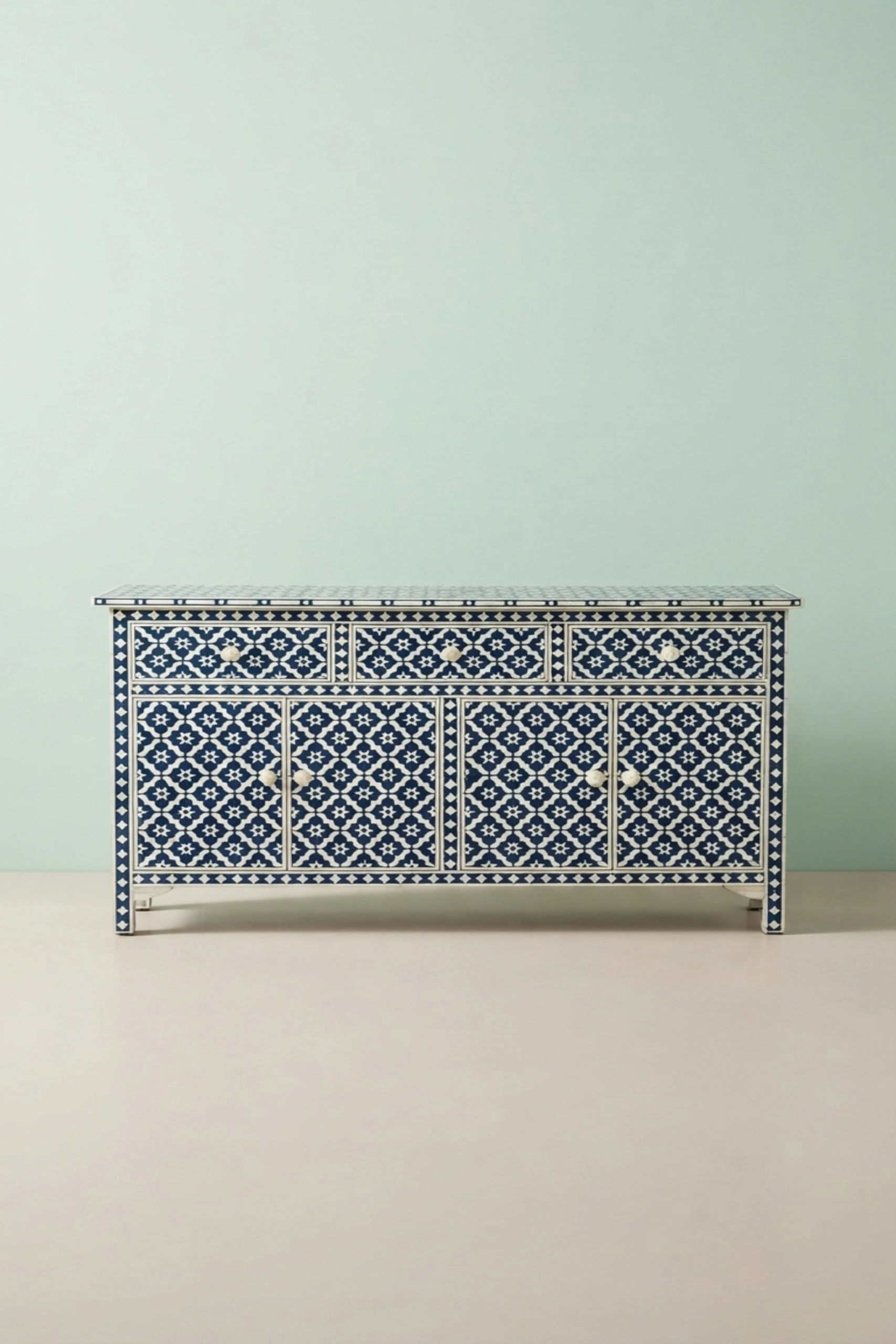 Arctic Bone Inlay Sideboard Indigo Blue, buy arctic bone inlay sideboard, luxury arctic bone inlay sideboard, handcrafted arctic bone inlay sideboard, handmade arctic bone inlay sideboard, arctic bonearctic-bone-inlay-sideboard-indigo-blue-blue-furniture-bone-inlay-furniture-buffet-cabinet-handmade-bone-inlay-sideboard-01.webp