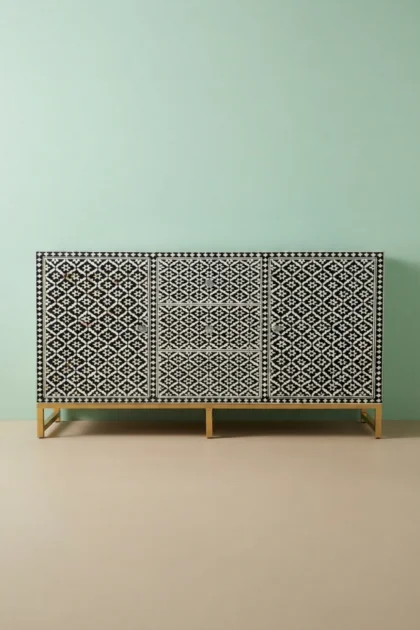 Arctic MOP Inlay Sideboard Navy Blue, buy arctic mop inlay sideboard, luxury arctic mop inlay sideboard, handcrafted arctic mop inlay sideboard, handmade arctic mop inlay sideboard, arctic mop, arcticarctic-mop-inlay-sideboard-navy-blue-blue-furniture-buffet-cabinet-mop-inlay-furniture-mother-of-pearl-inlay-sideboard-01.webp