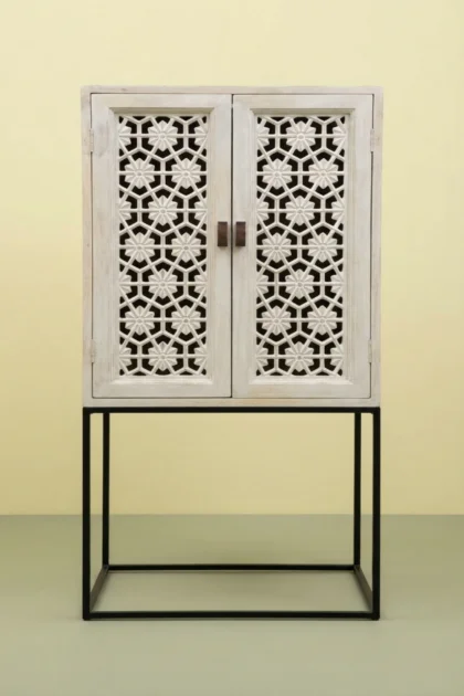 Armin Solid Mango Wood Hand Carved Bar Cabinet White Distress Finish, buy armin solid mango wood, luxury armin solid mango wood, handcrafted armin solid mango wood, handmade armin solid mango woodarmin-solid-mango-wood-hand-carved-bar-cabinet-white-distress-finish-bar-cabinet-carved-furniture-carving-furniture-chest-of-drawers-hand-car-01.webp