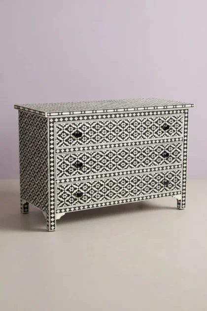 Black Bone Inlay Arctic Chest Of 3 Drawers, buy black bone inlay arctic, luxury black bone inlay arctic, handcrafted black bone inlay arctic, handmade black bone inlay arctic, black bone inlay giftblack-bone-inlay-arctic-chest-of-3-drawers-black-furniture-bone-inlay-furniture-chest-of-drawers-drawers-cabinet-handmade-bone-inlay-storage-furniture-01.webp
