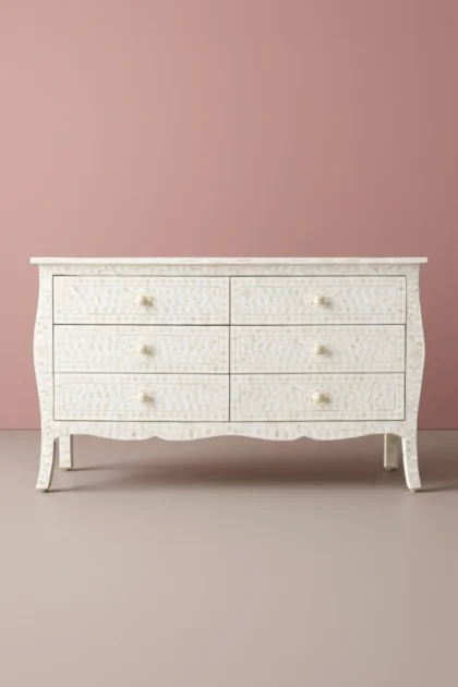 Bone Inlay Curved 6 Drawer Floral Dresser White with Topper, buy bone inlay curved drawer, luxury bone inlay curved drawer, handcrafted bone inlay curved drawer, handmade bone inlay curved drawerbone-inlay-curved-6-drawer-floral-dresser-white-with-topper-bedroom-storage-bone-inlay-furniture-dresser-floral-design-floral-pattern-flower-motif-han-01.webp