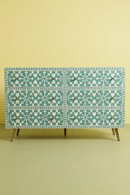 Bone Inlay Dresser Moroccan 6 Drawers Mint Green, buy bone inlay dresser moroccan, luxury bone inlay dresser moroccan, handcrafted bone inlay dresser moroccan, handmade bone inlay dresser moroccanbone-inlay-dresser-moroccan-6-drawers-mint-green-bedroom-storage-bone-inlay-furniture-dresser-green-furniture-handmade-bone-inlay-moroccan-design-01.webp
