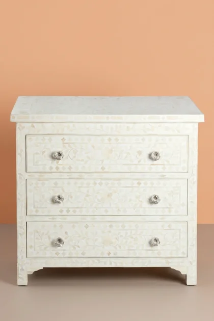 Bone Inlay Floral 3 Drawer Chest White, buy bone inlay floral drawer, luxury bone inlay floral drawer, handcrafted bone inlay floral drawer, handmade bone inlay floral drawer, bone inlay floral giftbone-inlay-floral-3-drawer-chest-white-bone-inlay-furniture-chest-of-drawers-drawers-cabinet-floral-design-floral-pattern-flower-motif-handmade-bone-inlay-storage-furnitur-01.webp