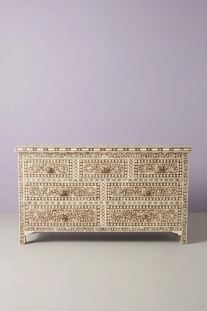 Bone Inlay Floral Chest of 7 Drawers Brown, buy bone inlay floral chest, luxury bone inlay floral chest, handcrafted bone inlay floral chest, handmade bone inlay floral chest, bone inlay floral giftbone-inlay-floral-chest-of-7-drawers-brown-bone-inlay-furniture-brown-furniture-chest-of-drawers-drawers-cabinet-floral-design-floral-pattern-flower-motif-handmade-bon-01.webp