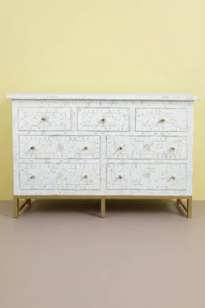 Bone Inlay Floral Chest of 7 Drawers Iron White, buy bone inlay floral chest, luxury bone inlay floral chest, handcrafted bone inlay floral chest, handmade bone inlay floral chest, bone inlay, bonebone-inlay-floral-chest-of-7-drawers-iron-white-bone-inlay-furniture-chest-of-drawers-drawers-cabinet-floral-design-floral-pattern-flower-motif-handmade-bone-inla-01.webp