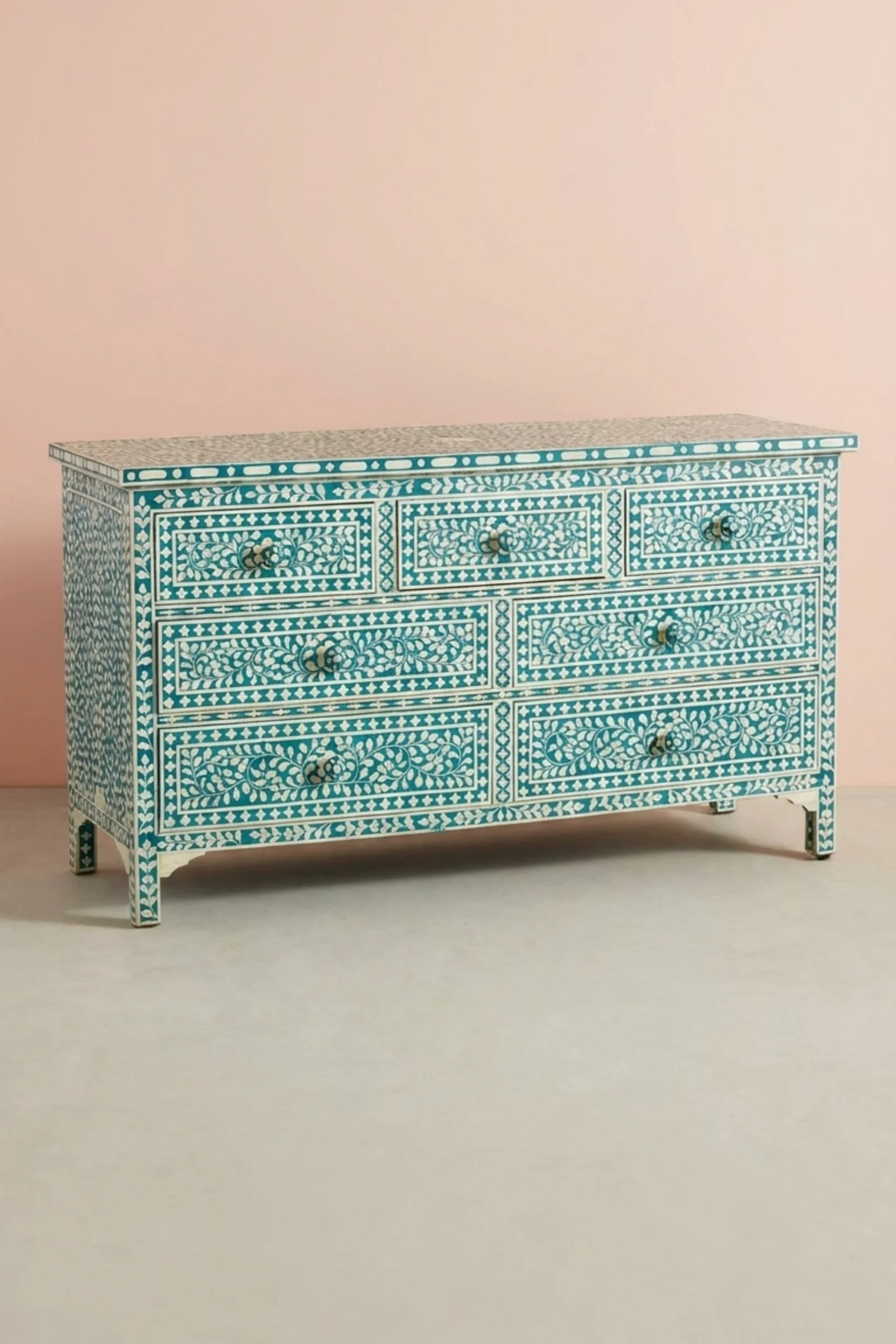 Bone Inlay Floral Chest of 7 Drawers Teal Green, buy bone inlay floral chest, luxury bone inlay floral chest, handcrafted bone inlay floral chest, handmade bone inlay floral chest, bone inlay, bonebone-inlay-floral-chest-of-7-drawers-teal-green-bone-inlay-furniture-chest-of-drawers-drawers-cabinet-floral-design-floral-pattern-flower-motif-green-furniture-ha-01.webp