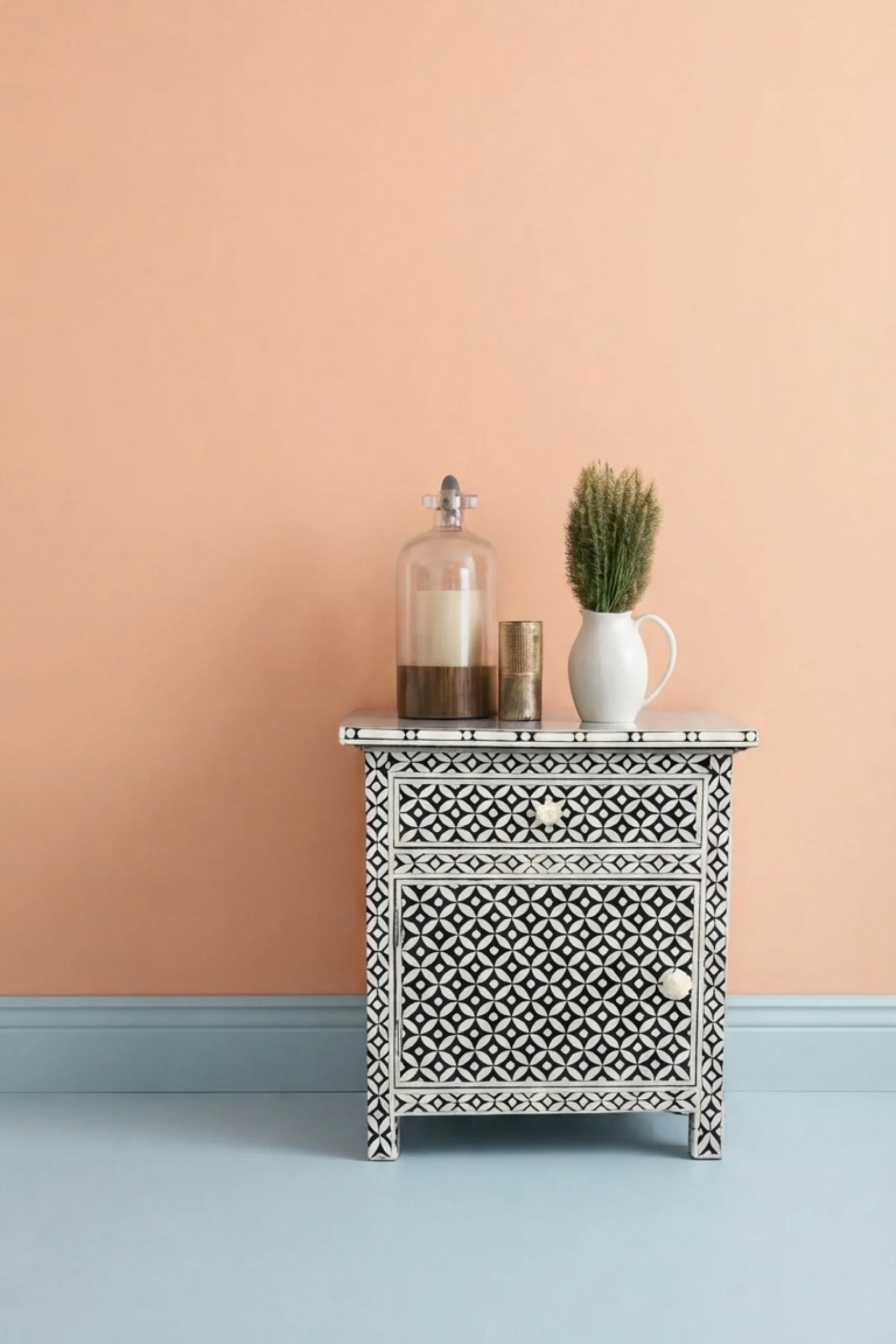 Bone Inlay Geometric Bedside 1 Drawer 1 Door Black, buy bone inlay geometric bedside, luxury bone inlay geometric bedside, handcrafted bone inlay geometric bedside, bone inlay geometric bedside onlinebone-inlay-geometric-bedside-1-drawer-1-door-black-bedside-table-black-furniture-bone-inlay-furniture-geometric-design-geometric-pattern-handmade-bone-inlay-01.webp