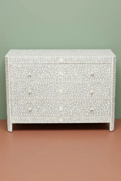 Bone Inlay Lexi Dresser Grey, buy bone inlay lexi dresser, luxury bone inlay lexi dresser, handcrafted bone inlay lexi dresser, handmade bone inlay lexi dresser, bone inlay lexi dresser online, bonebone-inlay-lexi-dresser-grey-bedroom-storage-bone-inlay-furniture-dresser-grey-furniture-handmade-bone-inlay-01.webp