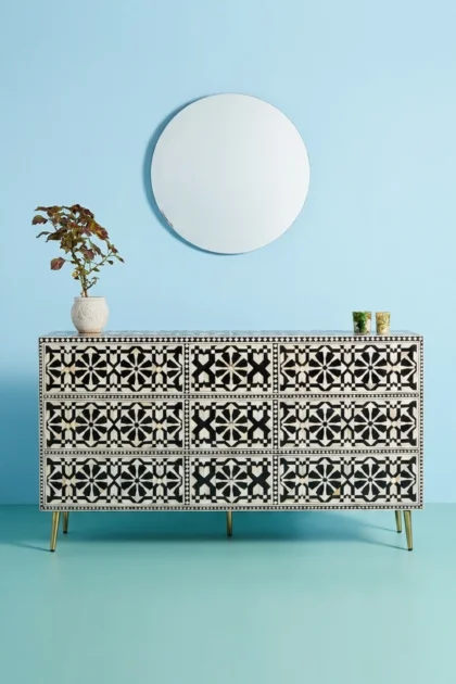 Bone Inlay Moroccan 9 Drawer Chest Black, buy bone inlay moroccan drawer, luxury bone inlay moroccan drawer, handcrafted bone inlay moroccan drawer, handmade bone inlay moroccan drawer, bone inlaybone-inlay-moroccan-9-drawer-chest-black-black-furniture-bone-inlay-furniture-chest-of-drawers-drawers-cabinet-handmade-bone-inlay-moroccan-design-storage-furniture-01.webp