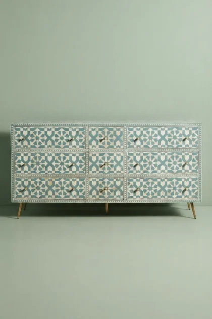 Bone Inlay Moroccan 9 Drawer Chest Green, buy bone inlay moroccan drawer, luxury bone inlay moroccan drawer, handcrafted bone inlay moroccan drawer, handmade bone inlay moroccan drawer, bone inlaybone-inlay-moroccan-9-drawer-chest-green-bone-inlay-furniture-chest-of-drawers-drawers-cabinet-green-furniture-handmade-bone-inlay-moroccan-design-storage-furniture-01.webp