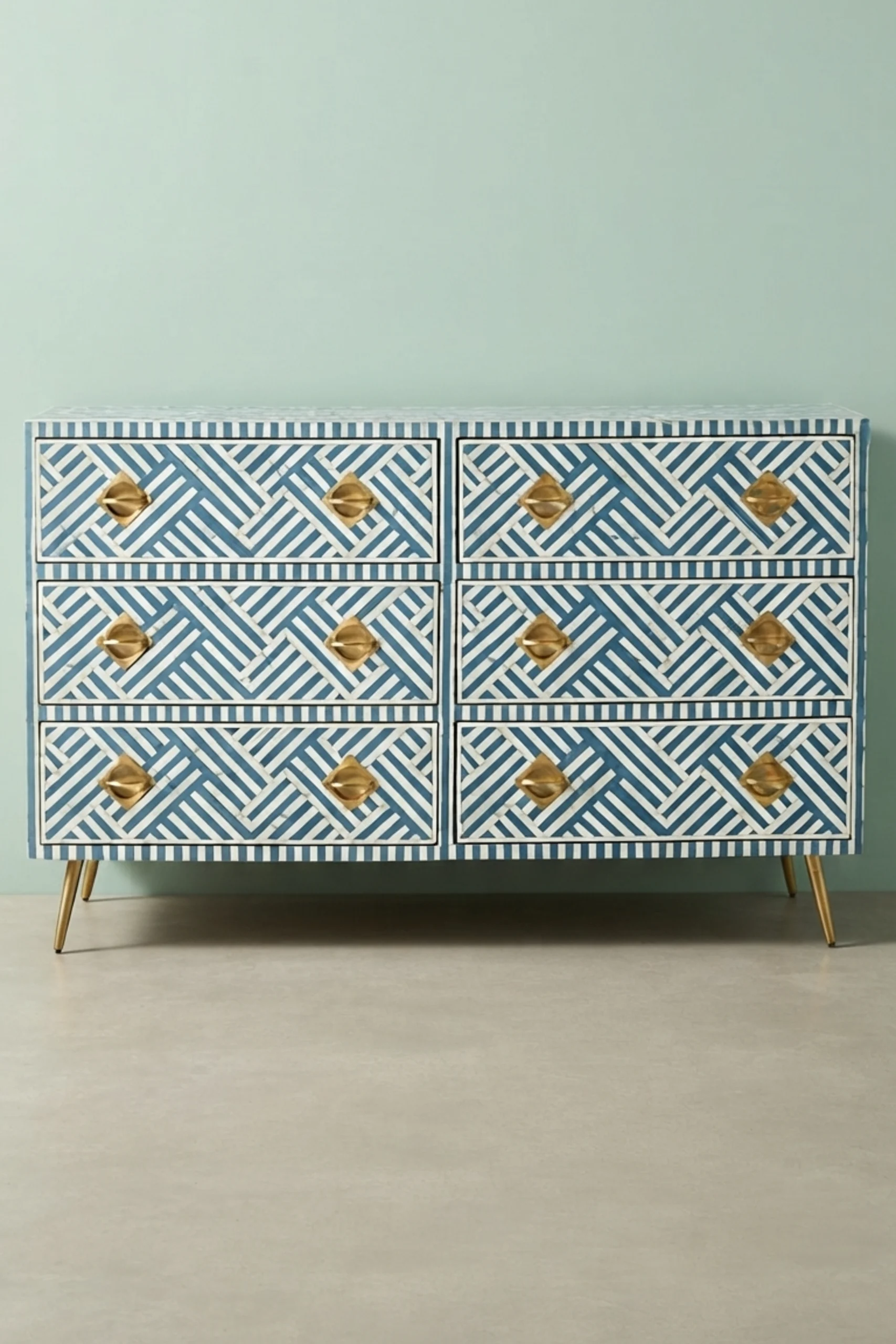 Bone Inlay Optical Chest 6 Drawers Blue, buy bone inlay optical chest, luxury bone inlay optical chest, handcrafted bone inlay optical chest, handmade bone inlay optical chest, bone inlay optical giftbone-inlay-optical-chest-6-drawers-blue-blue-furniture-bone-inlay-furniture-chest-of-drawers-drawers-cabinet-handmade-bone-inlay-storage-furniture-01.webp