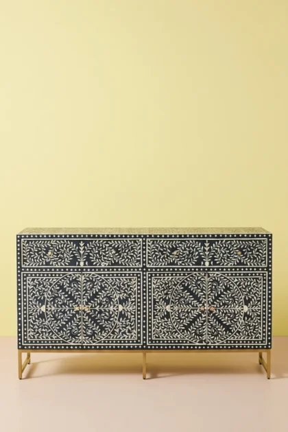 Bone Inlay Scroll Vine Buffet Indigo Blue, buy bone inlay scroll vine, luxury bone inlay scroll vine, handcrafted bone inlay scroll vine, handmade bone inlay scroll vine, bone inlay scroll vine onlinebone-inlay-scroll-vine-buffet-indigo-blue-blue-furniture-bone-inlay-furniture-buffet-cabinet-handmade-bone-inlay-sideboard-vine-pattern-01.webp