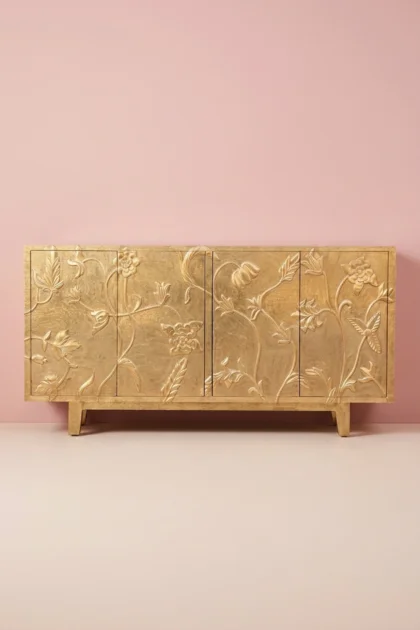 Brass Embossed Flower Carved Buffet, buy brass embossed flower carved, luxury brass embossed flower carved, handcrafted brass embossed flower carved, handmade brass embossed flower carved, brass, handbrass-embossed-flower-carved-buffet-botanical-design-brass-furniture-buffet-cabinet-carved-furniture-carving-furniture-flower-pattern-hand-carved-furniture-metal-furniture-si-01.webp