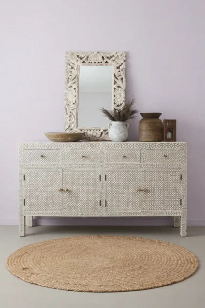 Celtic Bone Inlay Sideboard Grey, buy celtic bone inlay sideboard, luxury celtic bone inlay sideboard, handcrafted celtic bone inlay sideboard, handmade celtic bone inlay sideboard, celtic bone, boneceltic-bone-inlay-sideboard-grey-bone-inlay-furniture-buffet-cabinet-grey-furniture-handmade-bone-inlay-sideboard-01.webp