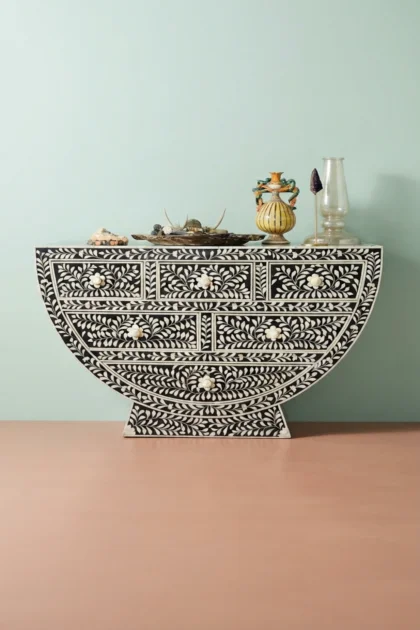 Clara Bone Inlay Floral Half Moon Console, buy clara bone inlay floral, luxury clara bone inlay floral, handcrafted clara bone inlay floral, handmade clara bone inlay floral, clara bone inlay giftclara-bone-inlay-floral-half-moon-console-bone-inlay-furniture-console-table-entryway-table-floral-design-floral-pattern-flower-motif-handmade-bone-inlay-01.webp