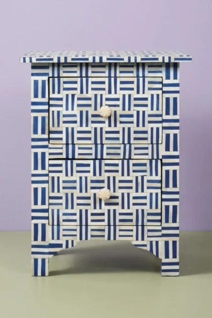 Cross Hatch Bone Inlay Bedside 2 Drawer Dark Blue, buy cross hatch bone inlay, luxury cross hatch bone inlay, handcrafted cross hatch bone inlay, handmade cross hatch bone inlay, cross hatch bone giftcross-hatch-bone-inlay-bedside-2-drawer-dark-blue-bedside-table-blue-furniture-bone-inlay-furniture-handmade-bone-inlay-nightstand-01.webp