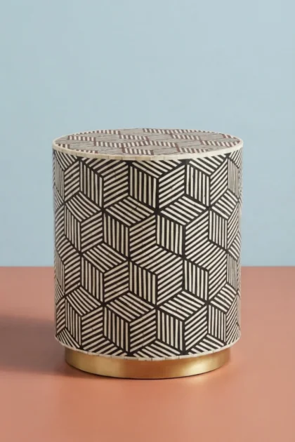 Cube Optical Bone Inlay Round Side Table Black, buy cube optical bone inlay, luxury cube optical bone inlay, handcrafted cube optical bone inlay, handmade cube optical bone inlay, cube optical, cubecube-optical-bone-inlay-round-side-table-black-black-furniture-bone-inlay-furniture-furniture-table-handmade-bone-inlay-01.webp