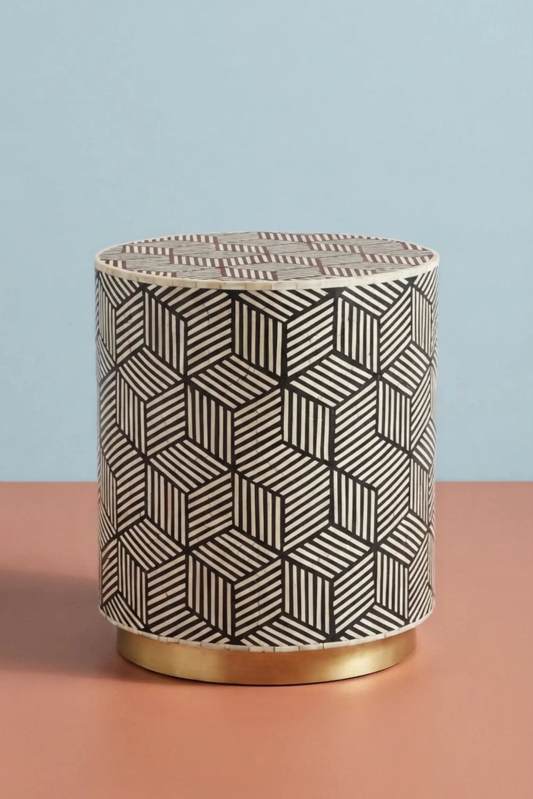 Cube Optical Bone Inlay Round Side Table Black, buy cube optical bone inlay, luxury cube optical bone inlay, handcrafted cube optical bone inlay, handmade cube optical bone inlay, cube optical, cubecube-optical-bone-inlay-round-side-table-black-black-furniture-bone-inlay-furniture-furniture-table-handmade-bone-inlay-01.webp