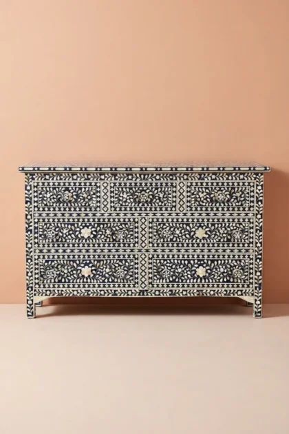 Dark Blue Mother of Pearl Inlay Chest Of 7 Drawers, buy dark blue mother pearl, luxury dark blue mother pearl, handcrafted dark blue mother pearl, handmade dark blue mother pearl, dark blue, darkdark-blue-mother-of-pearl-inlay-chest-of-7-drawers-blue-furniture-chest-of-drawers-drawers-cabinet-mop-inlay-furniture-mother-of-pearl-inlay-storage-furniture-01.webp