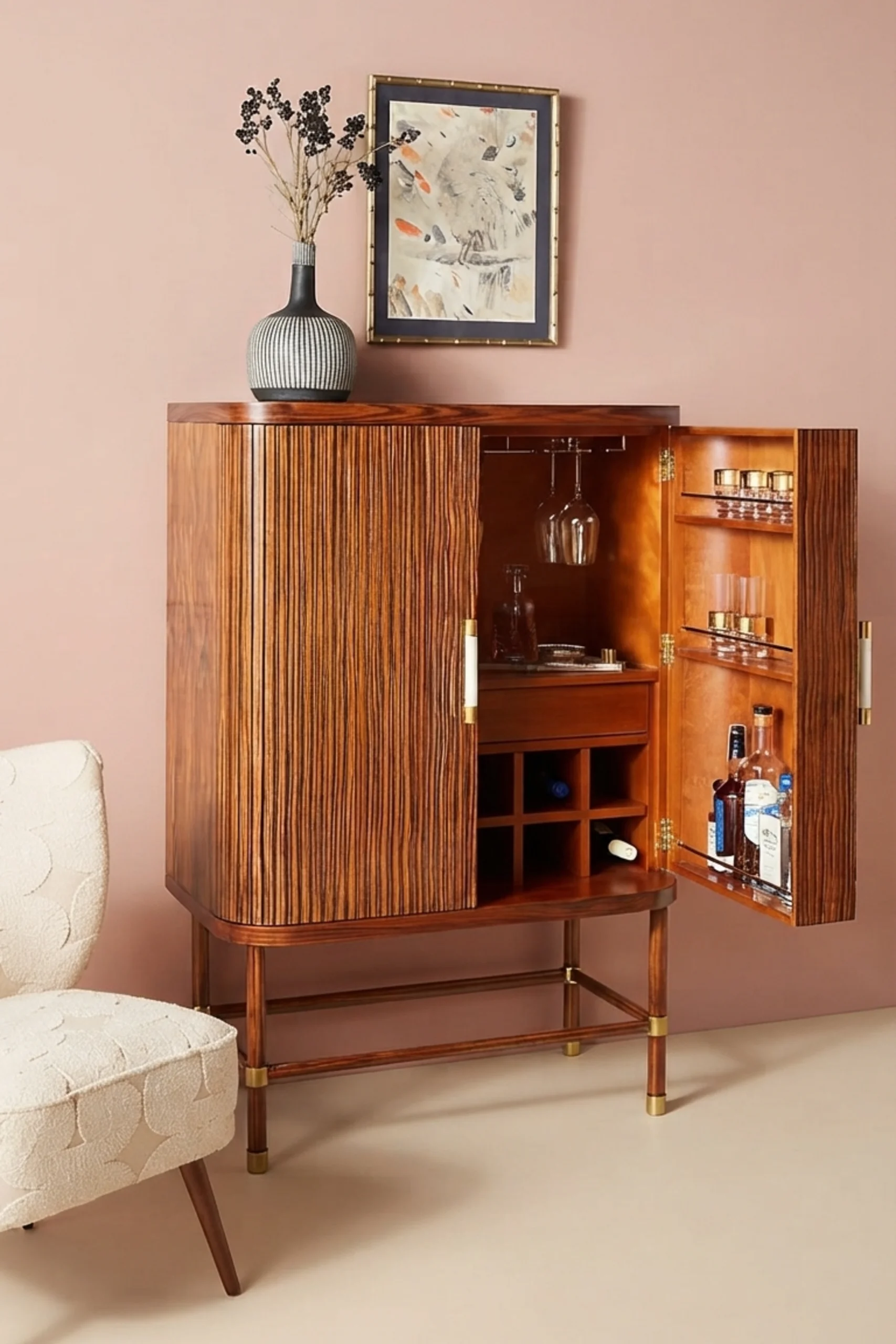 Deluxe Tamboured Bar Cabinet Brown, buy deluxe tamboured bar cabinet, luxury deluxe tamboured bar cabinet, handcrafted deluxe tamboured bar cabinet, handmade deluxe tamboured bar cabinet, deluxe bardeluxe-tamboured-bar-cabinet-brown-bar-cabinet-brown-furniture-chest-of-drawers-storage-cabinet-01.webp
