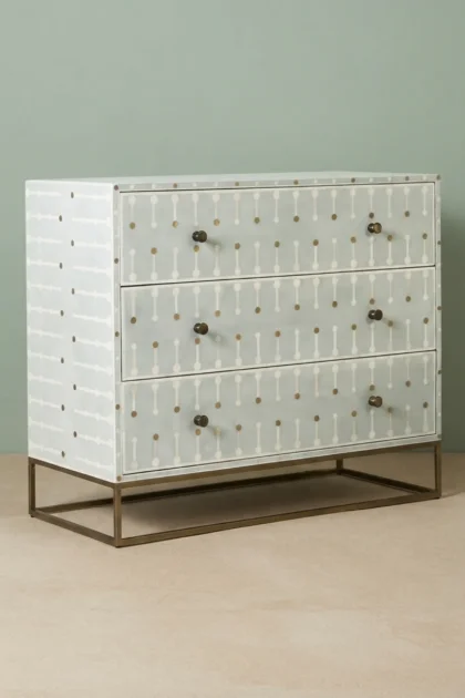 Dot Bone Inlay 3 Drawer Dresser Grey Green, buy dot bone inlay drawer, luxury dot bone inlay drawer, handcrafted dot bone inlay drawer, handmade dot bone inlay drawer, dot bone inlay drawer onlinedot-bone-inlay-3-drawer-dresser-grey-green-bedroom-storage-bone-inlay-furniture-dresser-green-furniture-grey-furniture-handmade-bone-inlay-01.webp