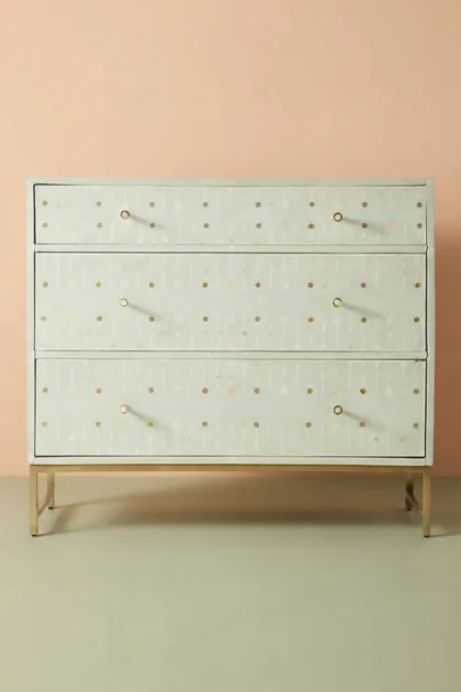 Dot Bone Inlay 3 Drawer Dresser Mint Green, buy dot bone inlay drawer, luxury dot bone inlay drawer, handcrafted dot bone inlay drawer, handmade dot bone inlay drawer, dot bone inlay drawer onlinedot-bone-inlay-3-drawer-dresser-mint-green-bedroom-storage-bone-inlay-furniture-dresser-green-furniture-handmade-bone-inlay-01.webp