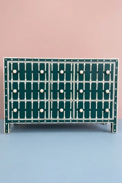 Dot Bone Inlay 9 Drawer Chest Dark Green Green Bone Inlay Chest of Drawers, buy dot bone inlay drawer, luxury dot bone inlay drawer, handcrafted dot bone inlay drawer, handmade dot bone inlay drawerdot-bone-inlay-9-drawer-chest-dark-green-green-bone-inlay-chest-of-drawers-bone-inlay-furniture-chest-of-drawers-drawers-cabinet-green-01.webp
