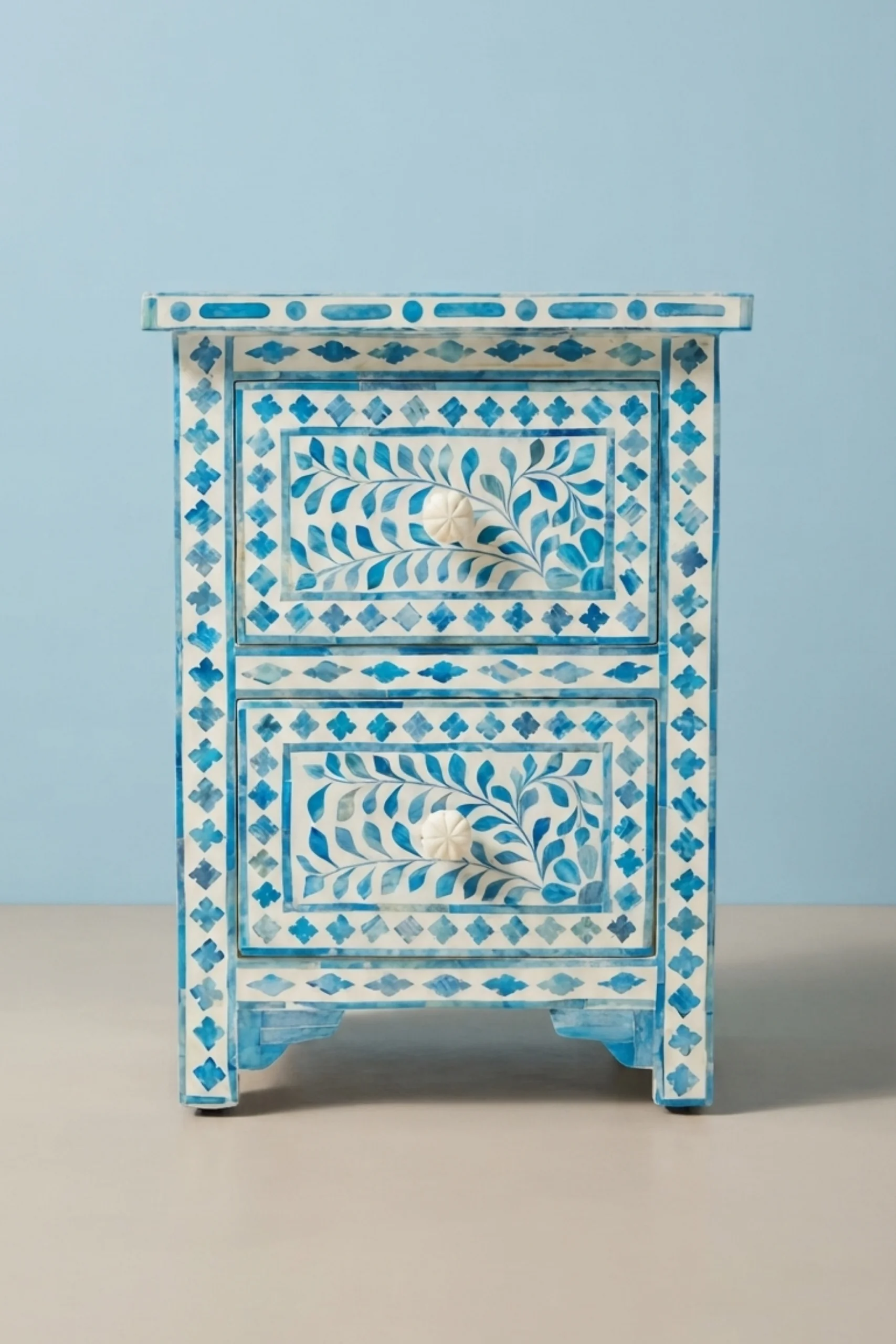 Ella Colored Bone Inlay Floral Bedside Turquoise, buy ella colored bone inlay, luxury ella colored bone inlay, handcrafted ella colored bone inlay, handmade ella colored bone inlay, ella colored, ellaella-colored-bone-inlay-floral-bedside-turquoise-bedside-table-bone-inlay-furniture-floral-design-floral-pattern-flower-motif-handmade-bone-inlay-nightstand-01.webp
