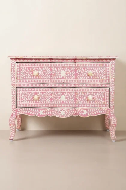 Estelle Bone Inlay 2 Drawer Chest Pink, buy estelle bone inlay drawer, luxury estelle bone inlay drawer, handcrafted estelle bone inlay drawer, handmade estelle bone inlay drawer, estelle bone, boneestelle-bone-inlay-2-drawer-chest-pink-bone-inlay-furniture-chest-of-drawers-drawers-cabinet-handmade-bone-inlay-pink-furniture-storage-furniture-01.webp
