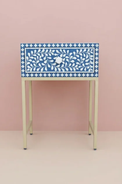 FUSION Bone Inlay Nightstand Blue Ready to Ship, buy fusion bone inlay nightstand, luxury fusion bone inlay nightstand, handcrafted fusion bone inlay nightstand, handmade fusion bone inlay nightstandfusion-bone-inlay-nightstand-blue-ready-to-ship-bedside-table-blue-furniture-bone-inlay-furniture-handmade-bone-inlay-nightstand-01.webp