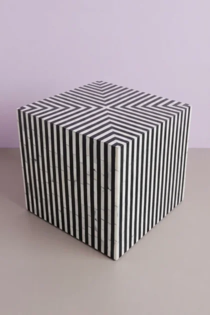 FUSION Stripe Bone Inlay Square Side Table, buy fusion stripe bone inlay, luxury fusion stripe bone inlay, handcrafted fusion stripe bone inlay, handmade fusion stripe bone inlay, fusion stripe, bonefusion-stripe-bone-inlay-square-side-table-bone-inlay-furniture-furniture-table-handmade-bone-inlay-striped-design-stripe-pattern-01.webp