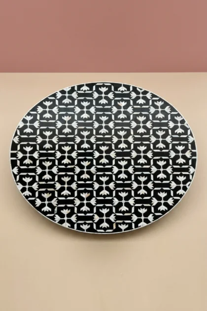 Gabi MOP Inlay Table Top Lotus Black, buy gabi mop inlay table, luxury gabi mop inlay table, handcrafted gabi mop inlay table, handmade gabi mop inlay table, gabi mop inlay table online, gabi mop, mopgabi-mop-inlay-table-top-lotus-black-black-furniture-furniture-table-lotus-design-lotus-pattern-mop-inlay-furniture-mother-of-pearl-inlay-01.webp