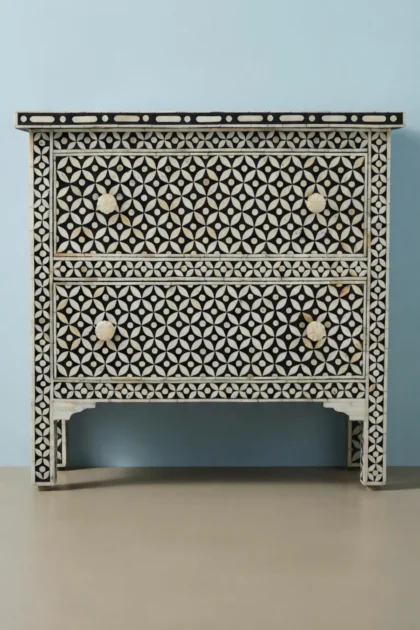 Geometric Bone Inlay 2 Drawer Bedside Large Black, buy geometric bone inlay drawer, luxury geometric bone inlay drawer, handcrafted geometric bone inlay drawer, handmade geometric bone inlay drawergeometric-bone-inlay-2-drawer-bedside-large-black-bedside-table-black-furniture-bone-inlay-furniture-geometric-design-geometric-pattern-handmade-bone-inlay-n-01.webp